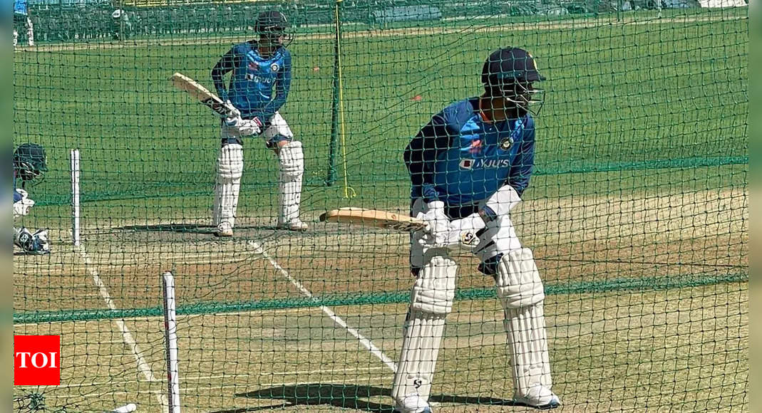 Fighting for the opening slot, KL Rahul, Shubman Gill sweat it out in nets | Cricket News – Times of India
