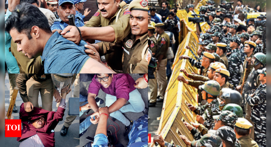 दिल्ली के डिप्टी सीएम मनीष सिसोदिया की गिरफ्तारी को लेकर दिनभर विरोध, आरोप-प्रत्यारोप |  दिल्ली समाचार – टाइम्स ऑफ इंडिया