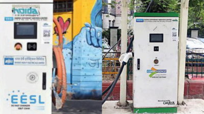 No takers, most of 69 electric vehicle charging stations lie unused in Noida
