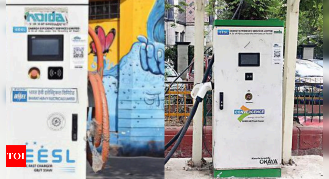 कोई लेने वाला नहीं, अधिकांश 69 EV चार्जिंग स्टेशन अप्रयुक्त पड़े हैं |  नोएडा समाचार – टाइम्स ऑफ इंडिया