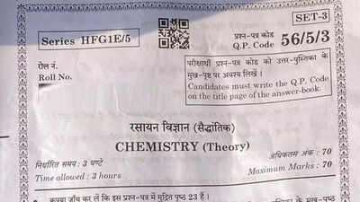 CBSE 12th Chemistry question paper 2023: Check and download here - Times of India CBSE 12th Chemistry question paper 2023: Check and download here - Times of India