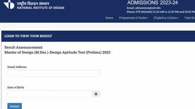 NID DAT Result 2023 released on admissions.nid.edu, check direct link here