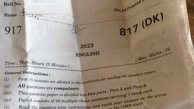 UP Board 10th English question paper 2023: Check and download here