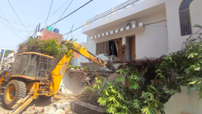 Prayagraj administration razes house where Atiq Ahmed’s wife, sons lived