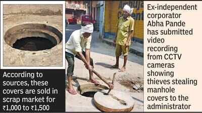4 to 5 drain covers being stolen every day, Nagpur Municipal Corporation & cops fail to act
