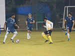 It's Bollywood stars versus Indian Navy team on the football ground