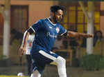 It's Bollywood stars versus Indian Navy team on the football ground