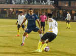 It's Bollywood stars versus Indian Navy team on the football ground