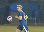 It's Bollywood stars versus Indian Navy team on the football ground