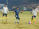 It's Bollywood stars versus Indian Navy team on the football ground