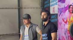 Saurav Ganguly and Ranbir Kapoor at a press conference in Kolkata