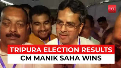 Tripura Election Results 2023: CM Manik Saha wins from Town Bordowali, receives certificate at counting centre