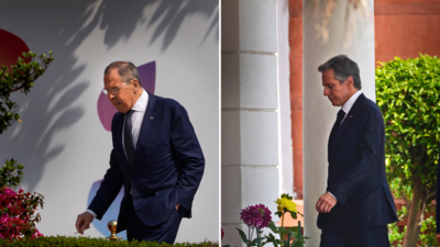 US secretary of state Blinken and Russian foreign minister briefly meet