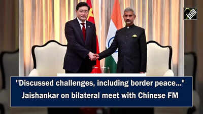 "Discussed challenges, including border peace..." Jaishankar on bilateral meet with Chinese FM