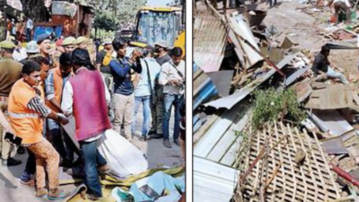 Scores of petty shops razed in Varanasi's Dashashwamedh area