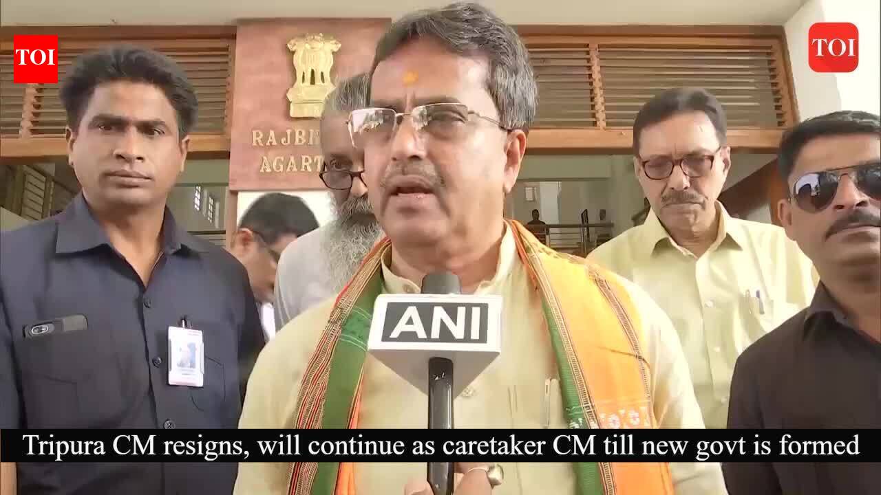 Tripura CM resigns, will continue as caretaker CM till new govt is formed