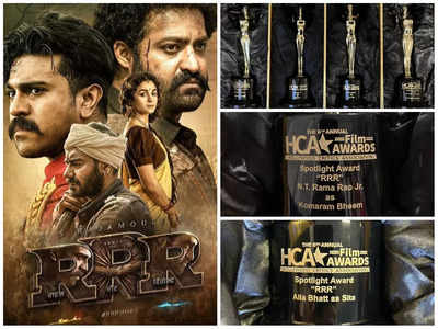 Hollywood Critics Association sends NT Rama Rao Jr. and Alia Bhatt their trophies after RRR's big win- Pics inside