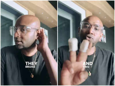 Benny Dayal hit by a drone during live concert