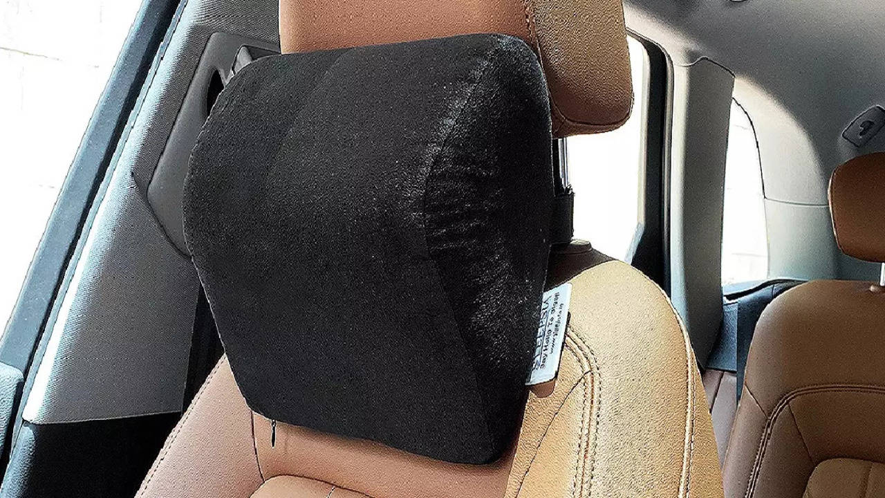 Car headrest and neck pillow  Neck pillow, Comfortable pillows, How to  clean pillows