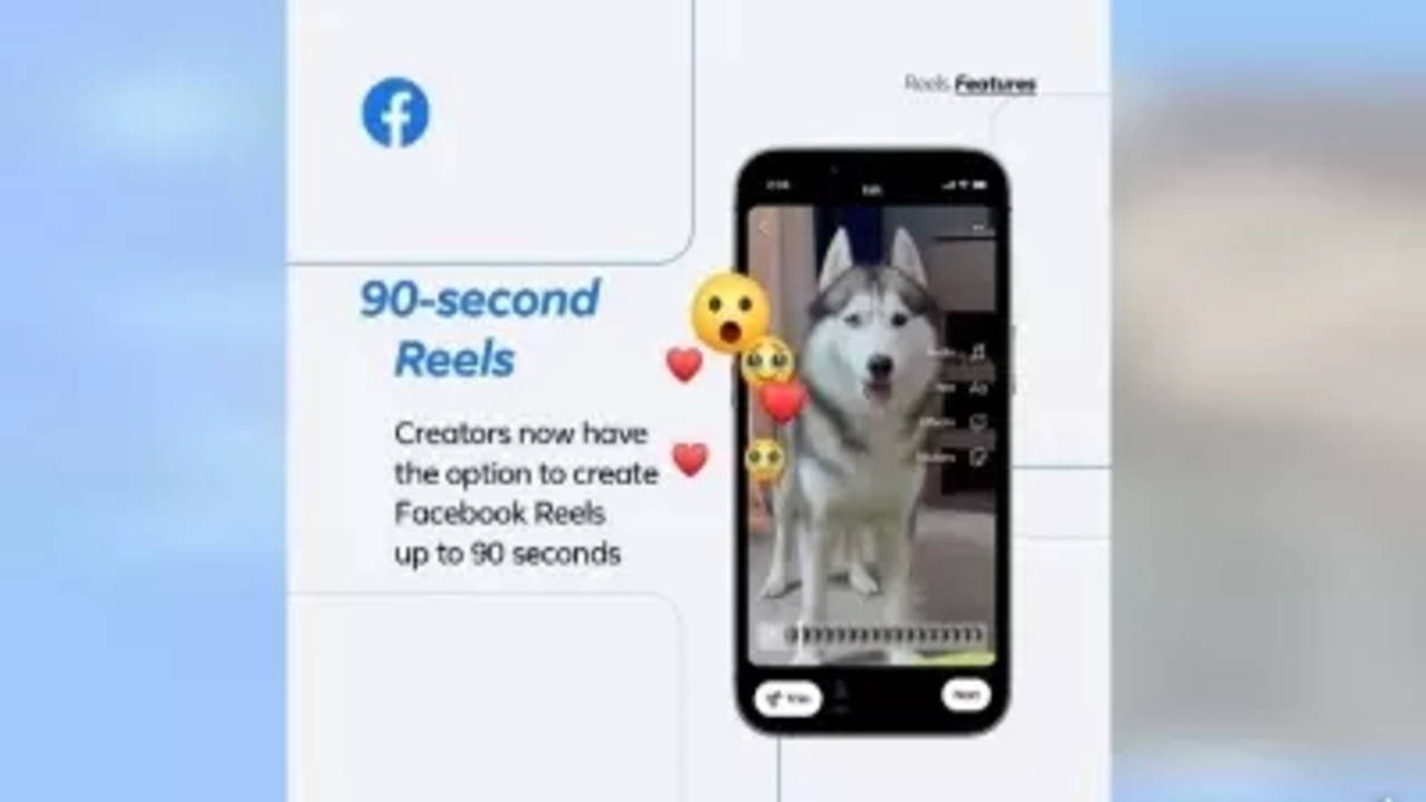 Good news for Facebook users, now create FB Reels of up to 90