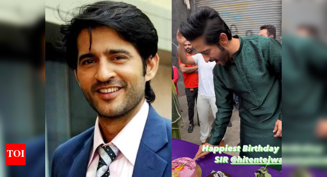 Hiten Tejwani celebrates his birthday on the sets of Bade Achhe Lagte ...