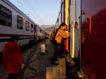 The Wider Image: Turkish families shelter on a train after earthquake brought life to a standstill