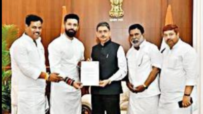 Chirag Paswan meets Tamil Nadu governor RN Ravi on Bihar migrants' issue