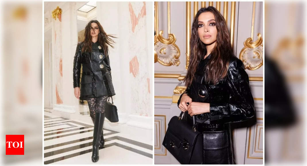 Deepika Padukone makes a bold fashion statement in lace and leather at ...
