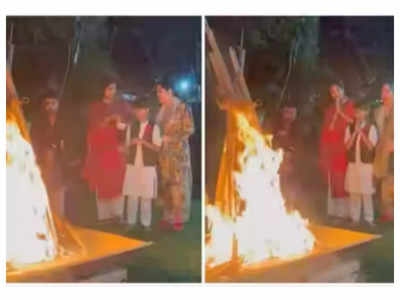 Watch: Shilpa Shetty kickstarts Holi celebrations in Bollywood, shares video of Holika Dahan