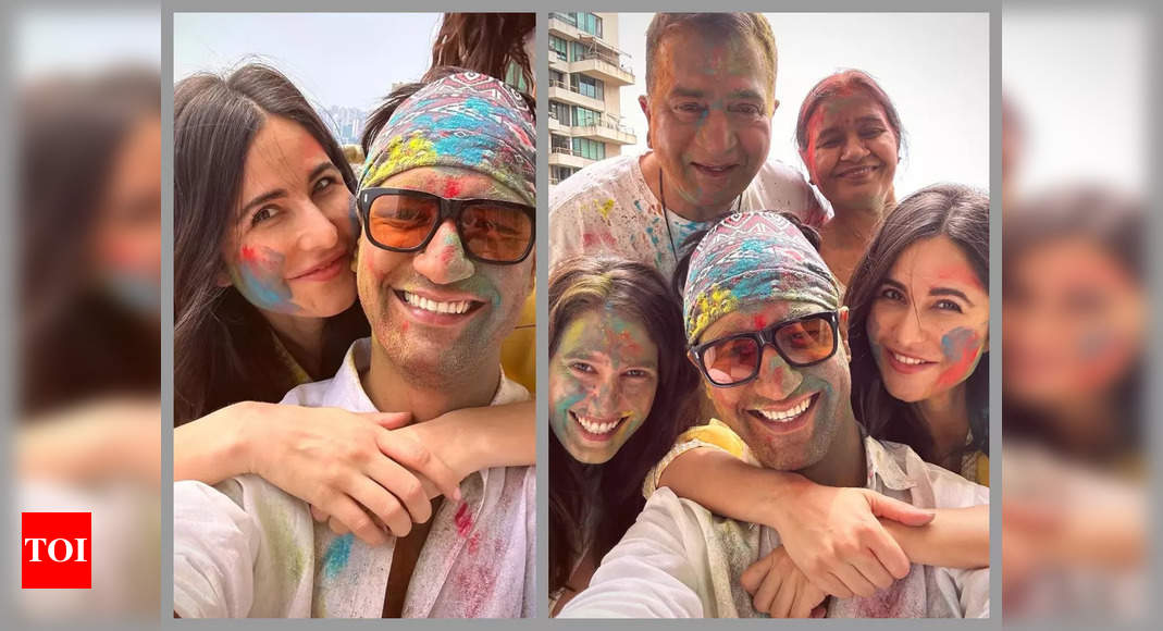 Katrina Kaif’s colourful Holi pictures with husband Vicky Kaushal and family are all things love – See post – Times of India