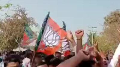 Karnataka BJP MLA K Madal Virupakshappa, accused in bribery case, gets rousing welcome after securing bail