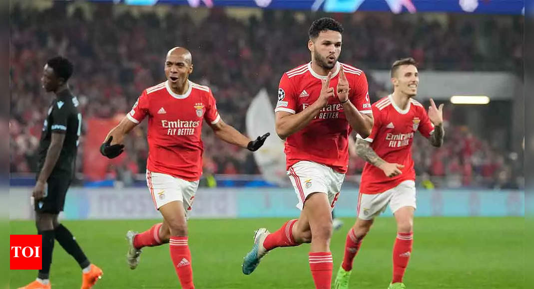 Benfica reach Champions League quarters by thrashing Brugge | Football News – Times of India
