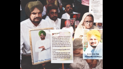 Punjabi singer Sidhu Moose Wala’s parents protest outside assembly