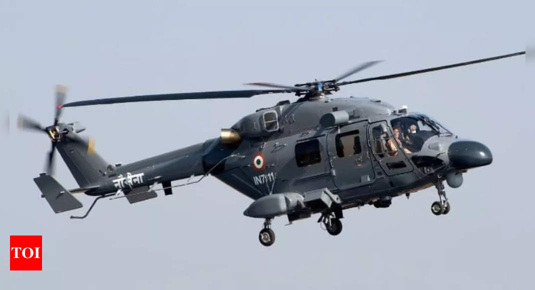 Indian Navy chopper meets with accident off Mumbai coast | India News – Times of India