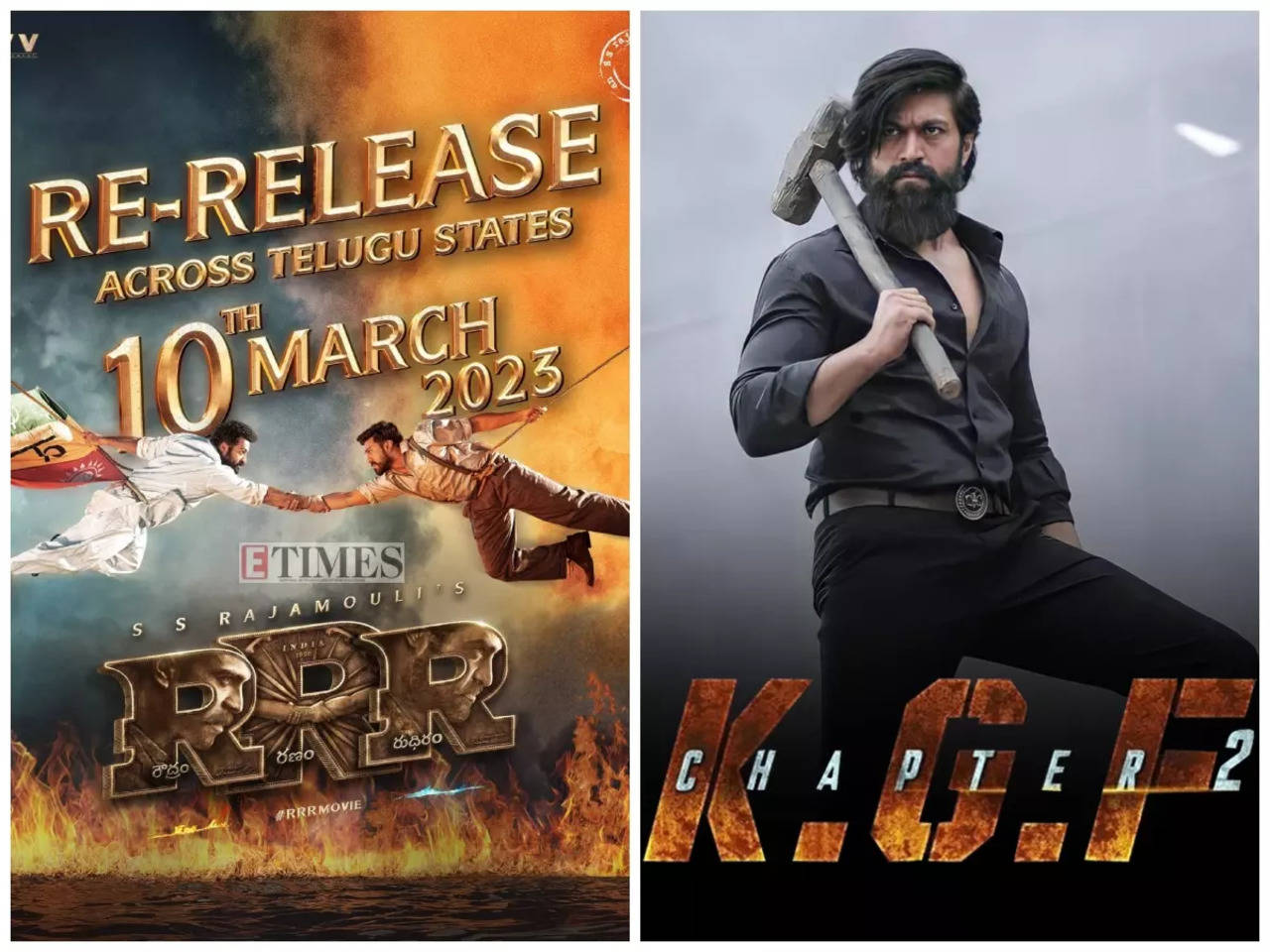 SS.Rajamouli's 'RRR' beats 'KGF2' to occupy 3rd Place in the list ...