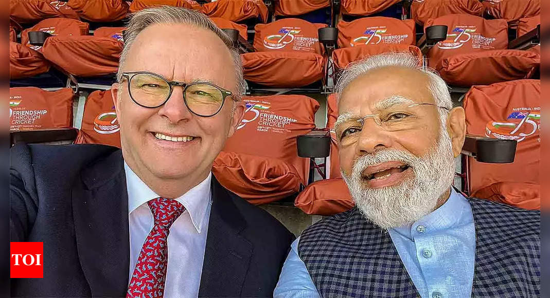 Diplomacy in times of cricket: A Motera Thursday with PM Modi and Albanese | Cricket News – Times of India