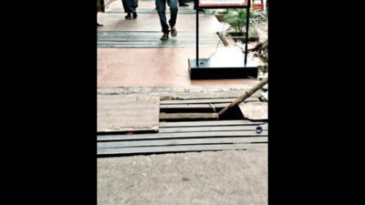 Broken footpaths after desiltation of drains turn into death traps in Guwahati