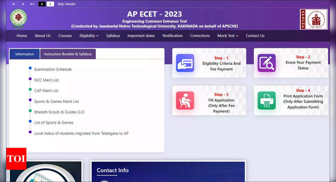 AP ECET 2023 application registration begins, exam on May 5; apply here – Times of India