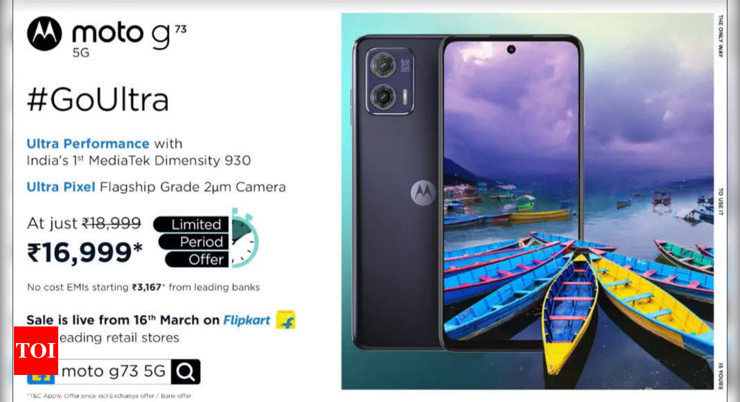 Moto G73 with 50MP camera launched: Price, offers and more – Times of India