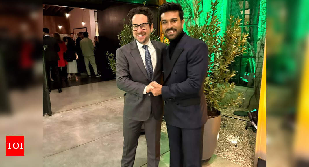 Pics: Ram Charan and 'Star Wars' director JJ Abrams share a moment at an  event in US | Telugu Movie News - Times of India