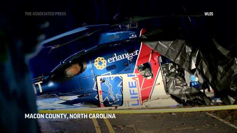 Patient, crew survive N. Carolina medical helicopter crash