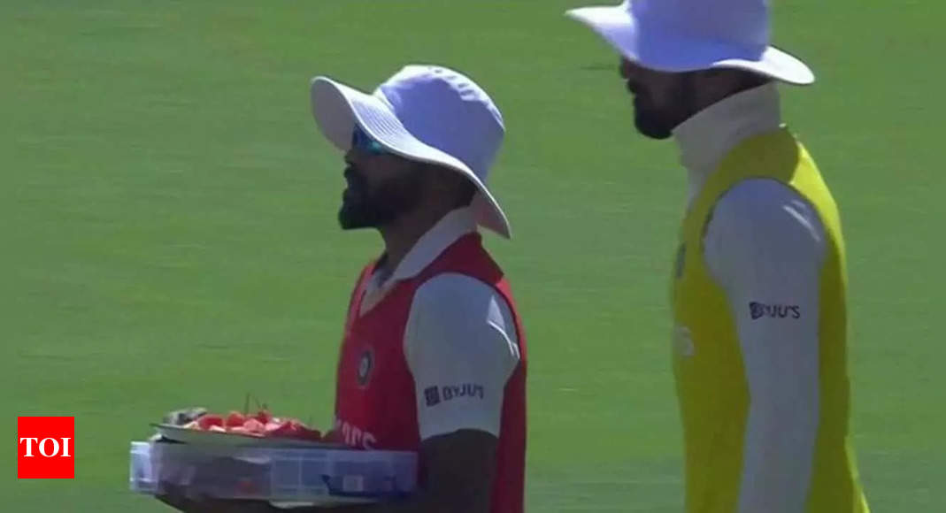 Fruits of Labour: Indian players have watermelons during drinks break for hydration | Cricket News – Times of India