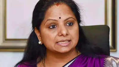 Telangana CM K Chandrasekhar Rao's daughter K Kavitha appears before ED in connection with Delhi excise policy case