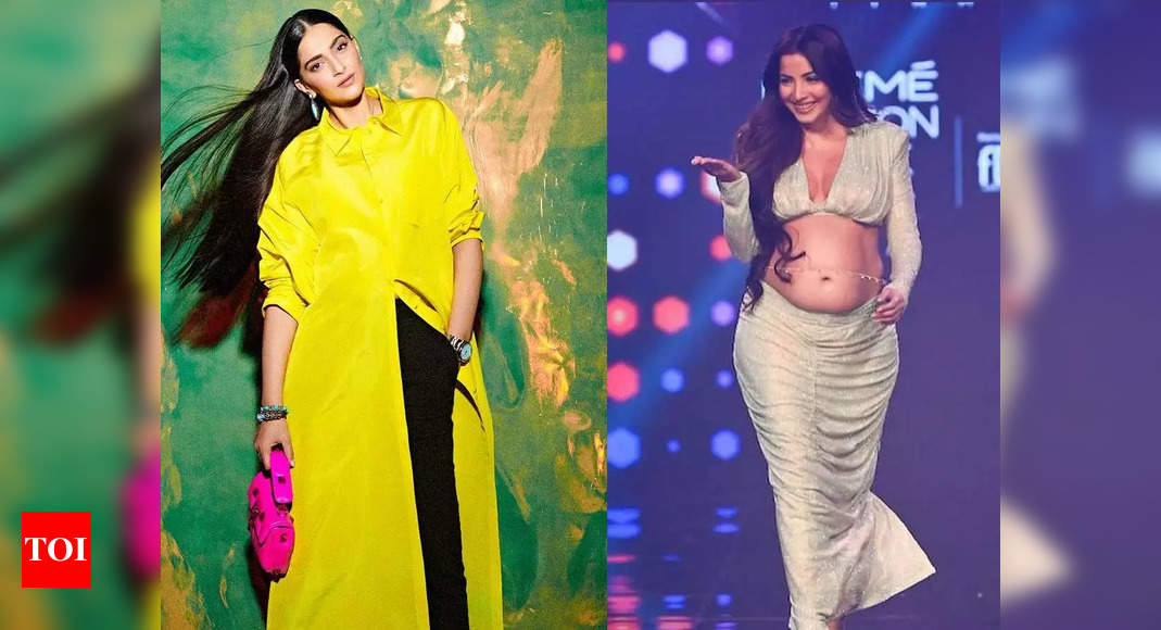 Pregnant Sonam Kapoor Shows Off Baby Bump In White Saree