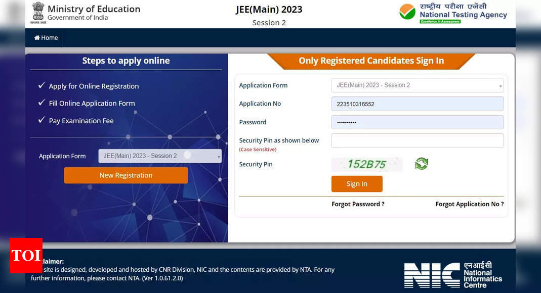 JEE Main 2023 Session 2 registration closes tomorrow, apply now on jeemain.nta.nic.in – Times of India