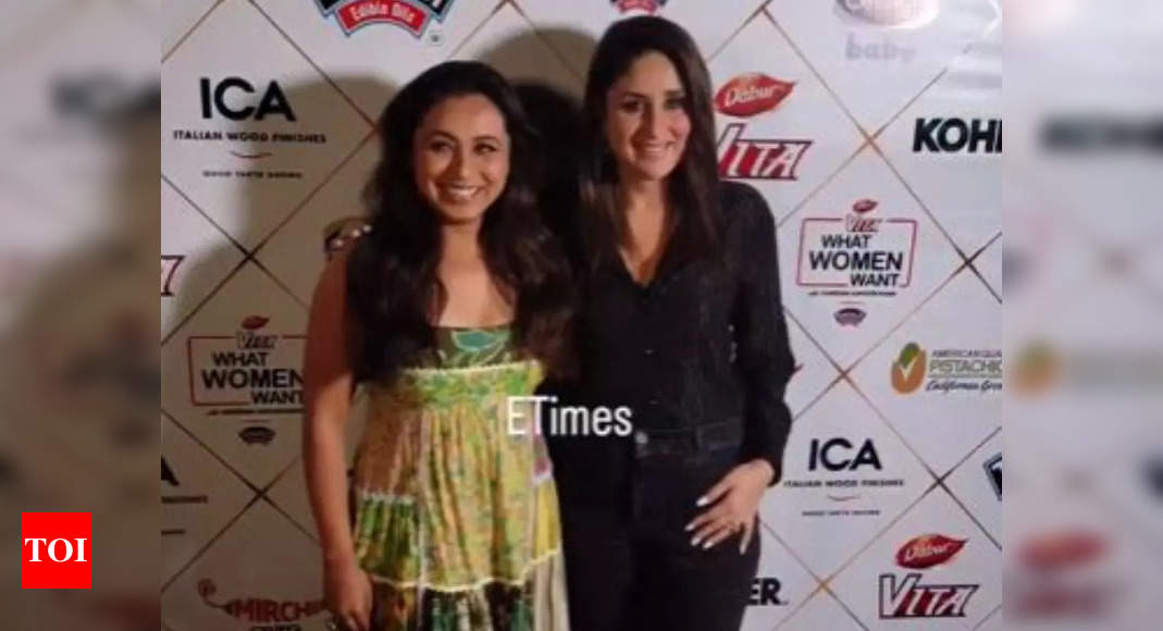 Rani Mukerji poses with Kareena Kapoor Khan for her show, says, ‘Meri jaan hai’ – WATCH – Times of India