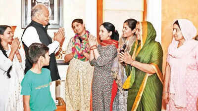 Rajasthan CM Ashok Gehlot meets war widows as stir by Pulwama counterparts simmers