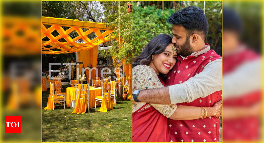 Exclusive Photos: Swara Bhasker opts for a vibrant floral décor for her Haldi ceremony with Fahad Ahmad – Times of India