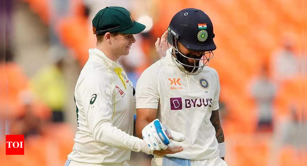 Watch: Steve Smith shows respect and admiration for Virat Kohli in a unique gesture | Cricket News – Times of India