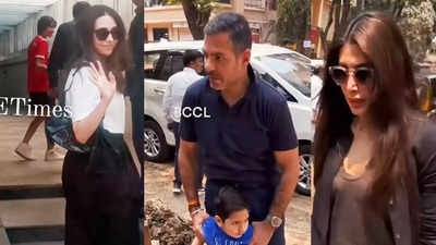 Karisma Kapoor reunited with ex-husband Sunjay Kapoor for son's birthday; his wife Priya Sachdev with kids also arrive for the lunch; netizens say 'Inke alag hi rishte chalte hai'